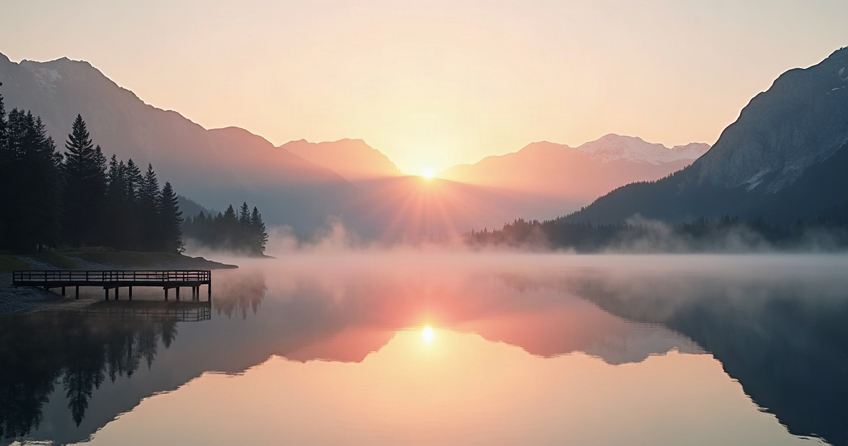 Photographier un lac au lever du jour, entre brume et reflets