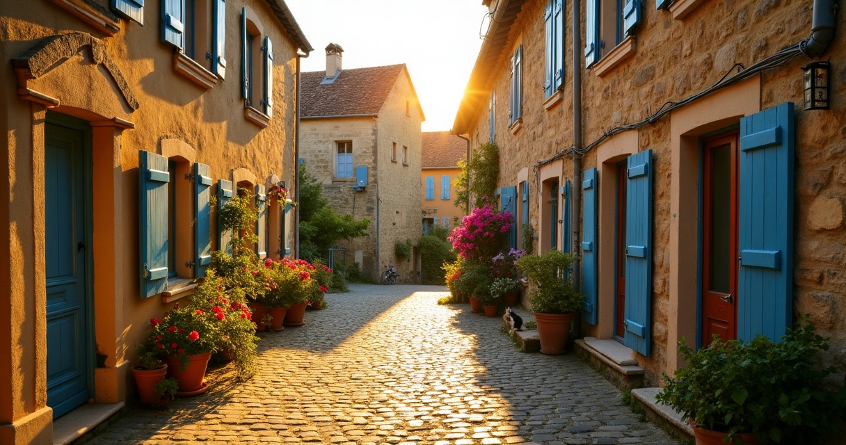 Photographier un village de campagne pour en faire une belle carte